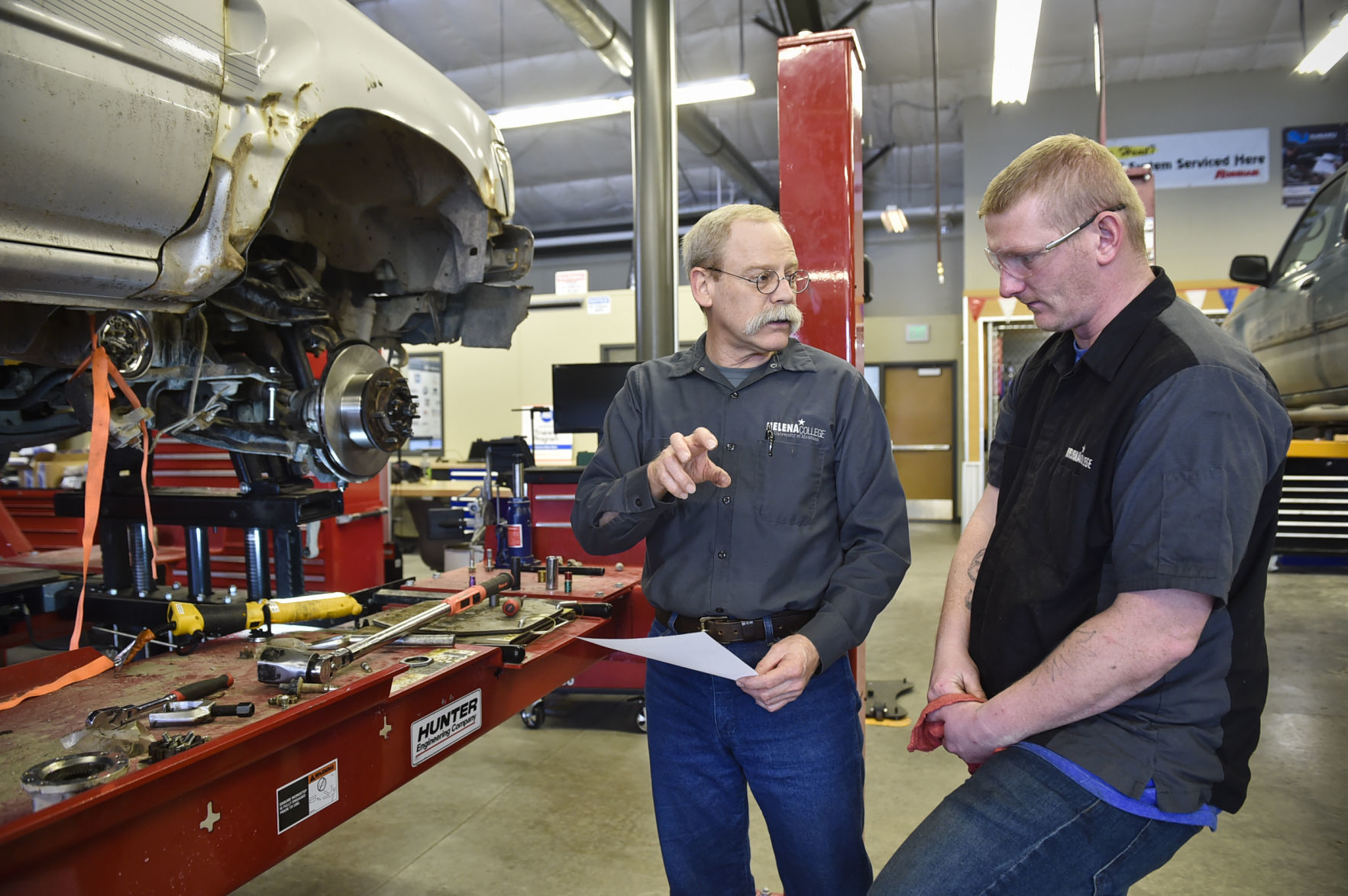 Dave Jones, Helena College's automotive teacher,